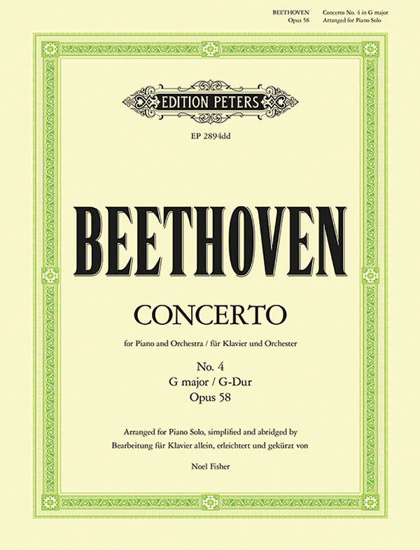 Beethoven Concerto No. 4 in G Major Op. 48 Piano Solo Abridged Edition