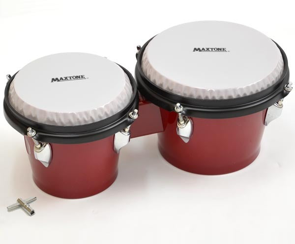 Bongos-Plastic w/Plastic Heads 7in/8in Red