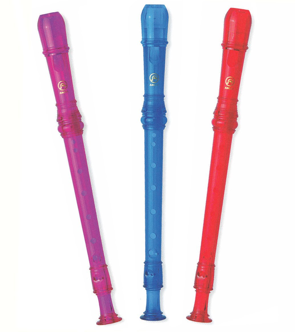 Angel A251PR Descant Soprano Recorder 2 Piece Trans Purple W/Bg