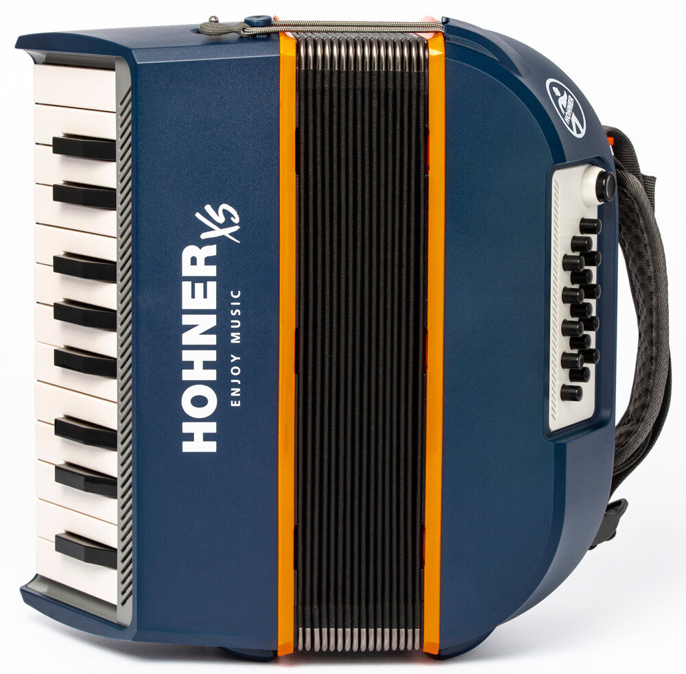 Hohner XS Child 21-Key Chromatic Accordion Dark Blue & Orange — view 6