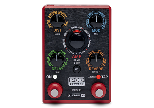 Line 6 POD Express Guitar Amp & Effects Processor - Red