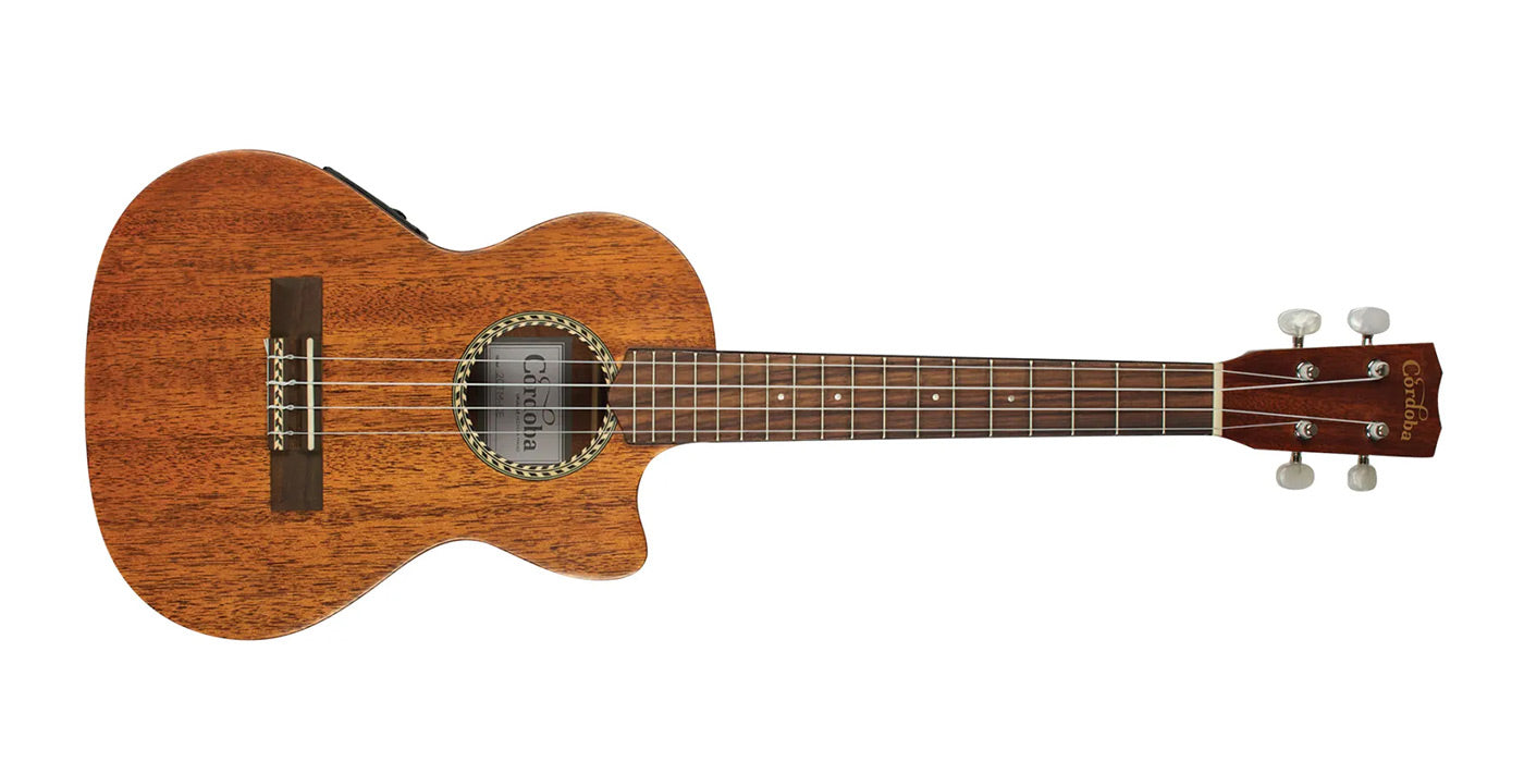 Cordoba 20TM-CE Tenor Acoustic-Electric Cutaway Ukulele with Solid Mahogany Top