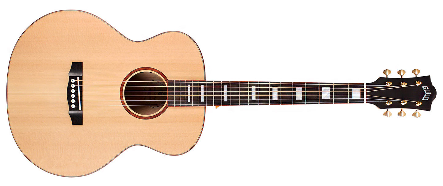 Guild Jumbo Junior Reserve Flamed Maple Archback Acoustic Electric Guitar with Gig Bag
