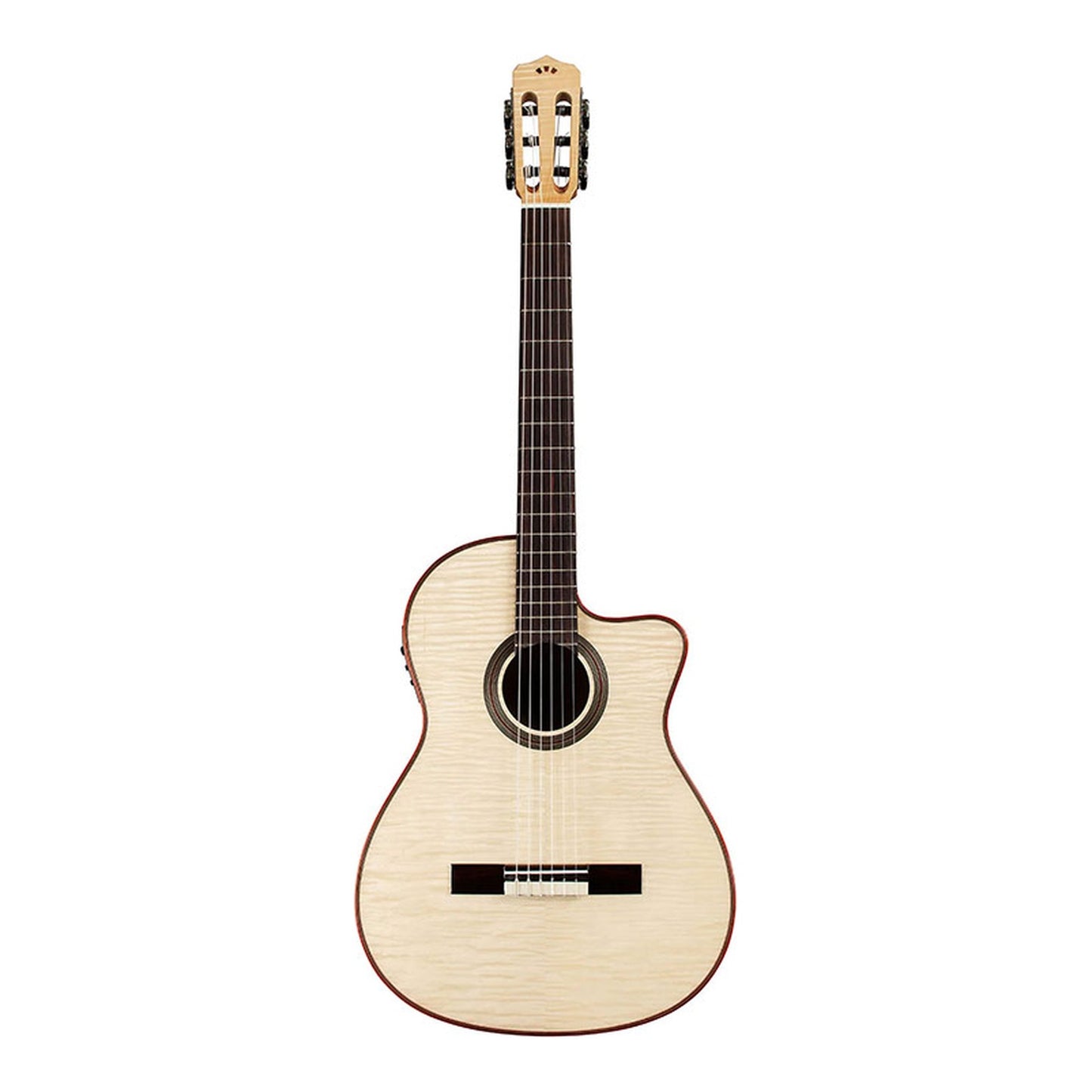 Cordoba Fusion 12 Exotic Top Crossover Nylon String Acoustic-Electric Guitar - White Sands — view 3