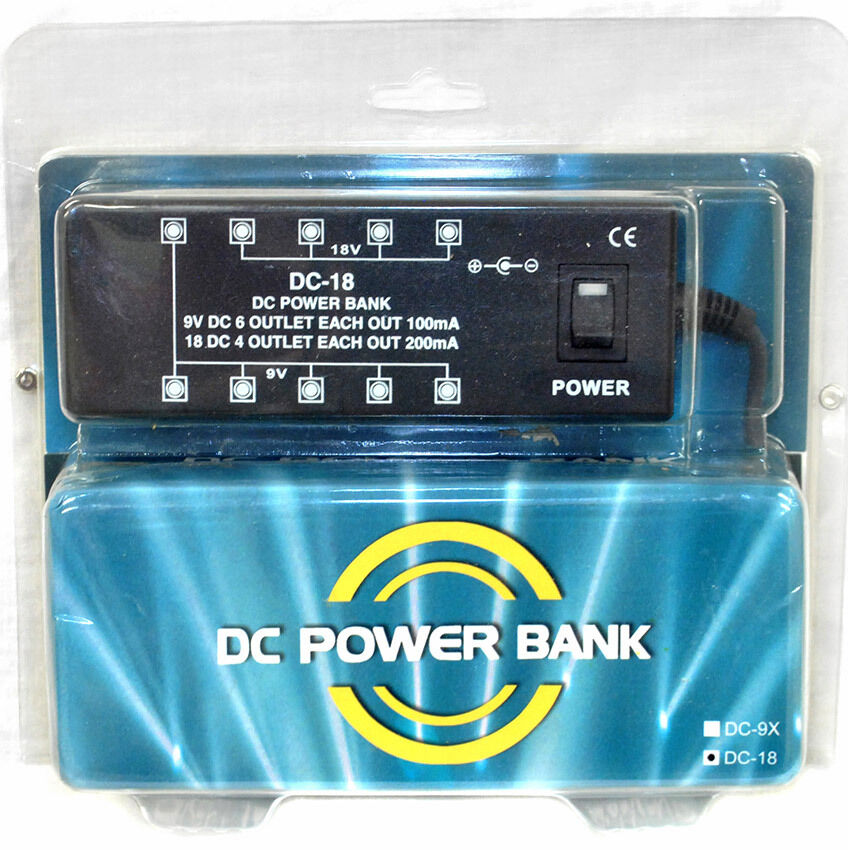 Leem 10-Pedal DC Powerbank for Effects Pedals with 10 Cables