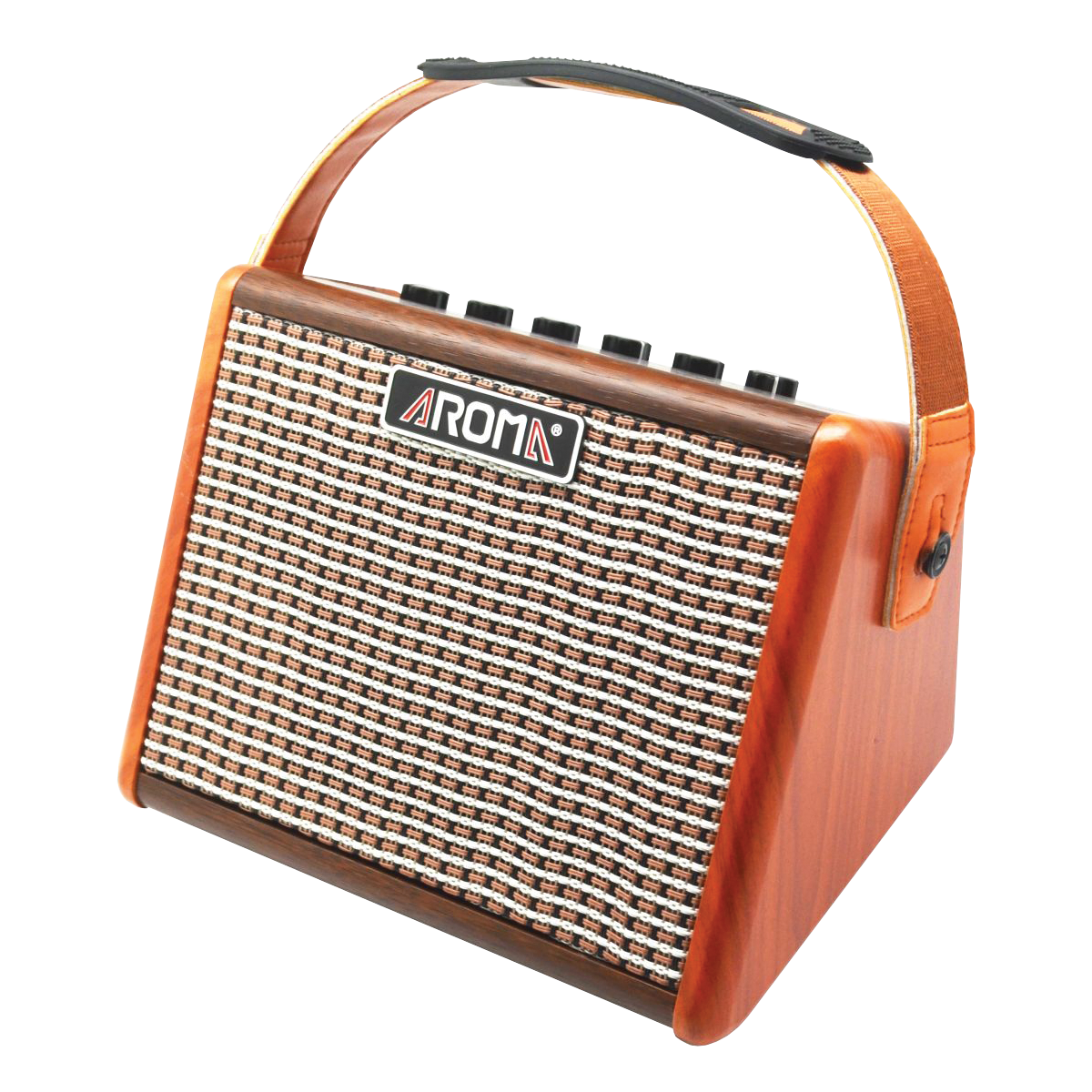 Aroma AG-15A 15W Rechargeable Acoustic Guitar Amplifier with Bluetooth and Microphone Channel