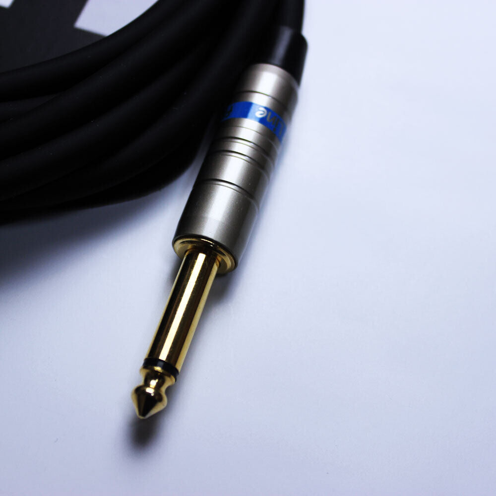 Leem 10ft Instrument Cable with 1/4" Straight and Right-Angled Plugs, Gold Plated, Braided Copper Shield — view 3