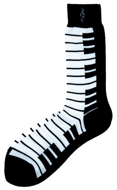 Black and White Keyboard Socks for Men