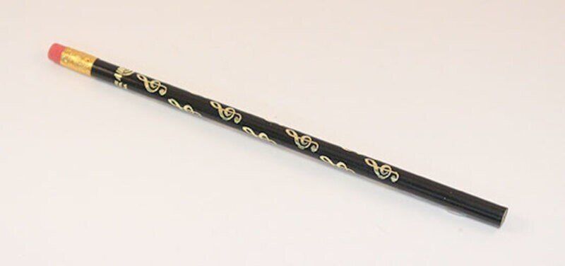 Graphite Pencil Treble Clef Design Black & Gold by AIM Gifts