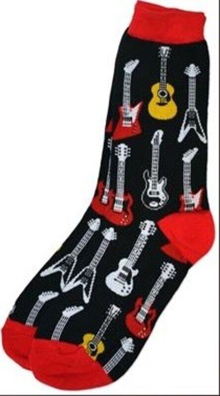 Guitar Design Knit Socks for Ladies (9-11)