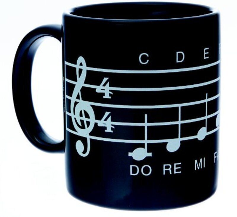 Mug Music Design Scale Black by AIM Gifts