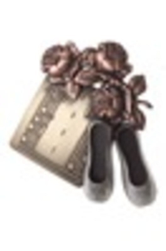 Tri Colour Music Pin Slipper Rose W/ Sheet Music