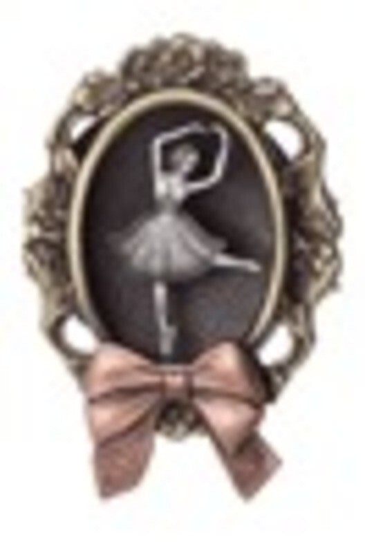 Tri Colour Music Pin 3D Ballerina Picture
