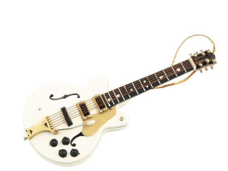 White Falcon Electric Guitar Ornament (AIM Gifts)