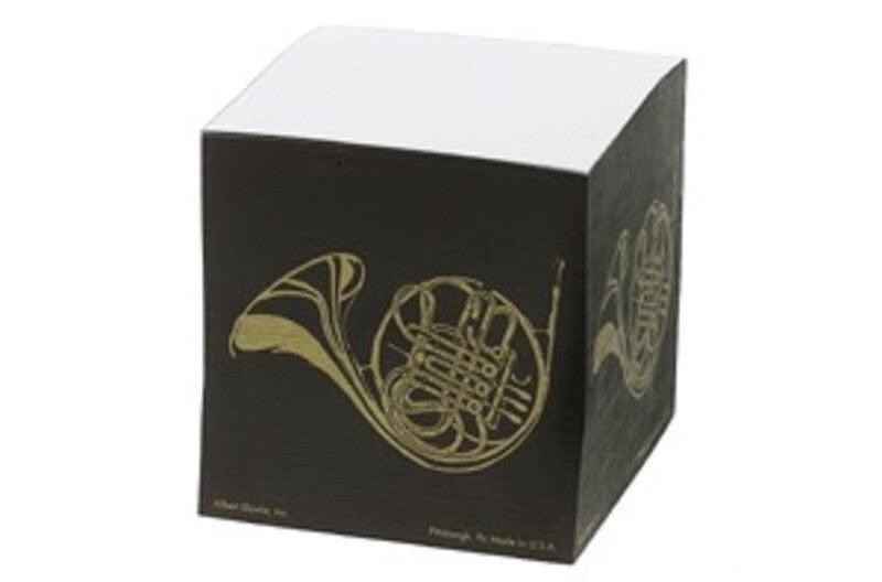 Square Memo Cube French Horn Black/Gold