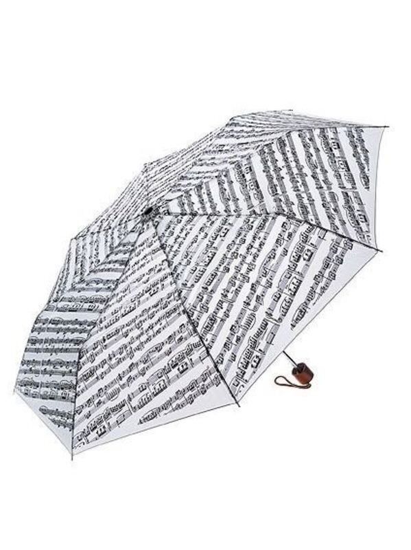 Umbrella Sheet Music White Travel by AIM Gifts