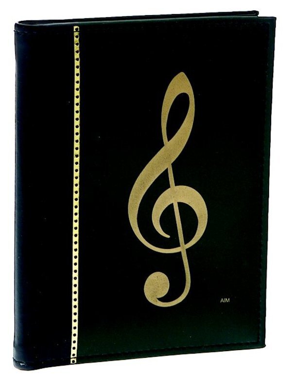 Photo Album G Clef Black & Green 24 Pages