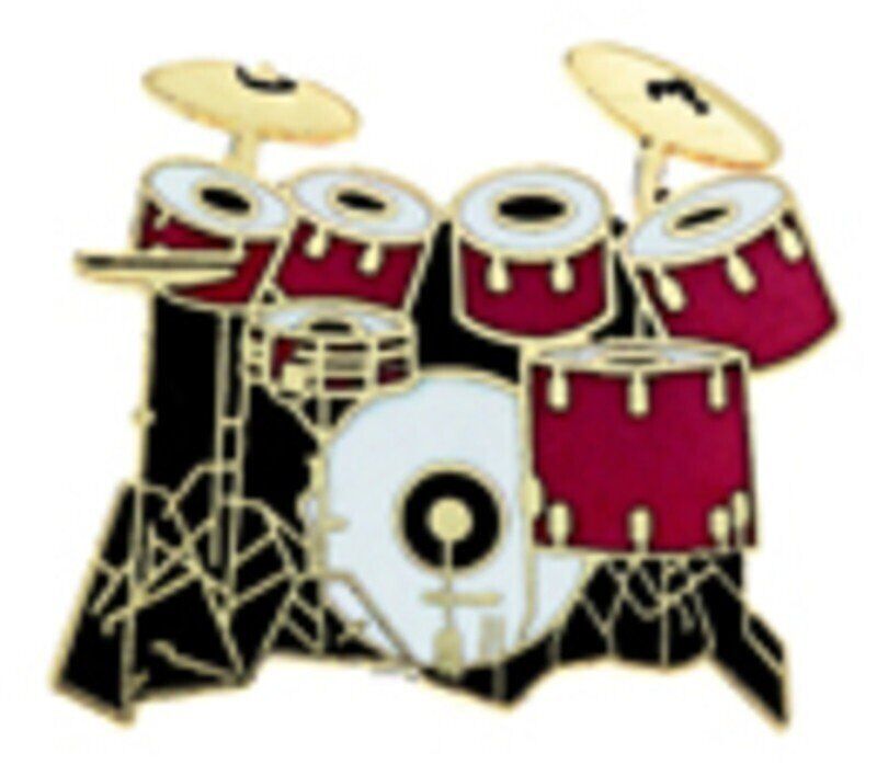 Mini Pin 7PC Drum Set - Red