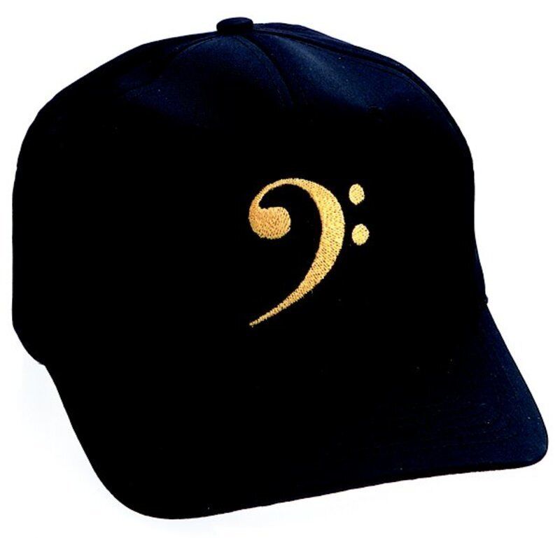Hat Bass Clef Black with Gold