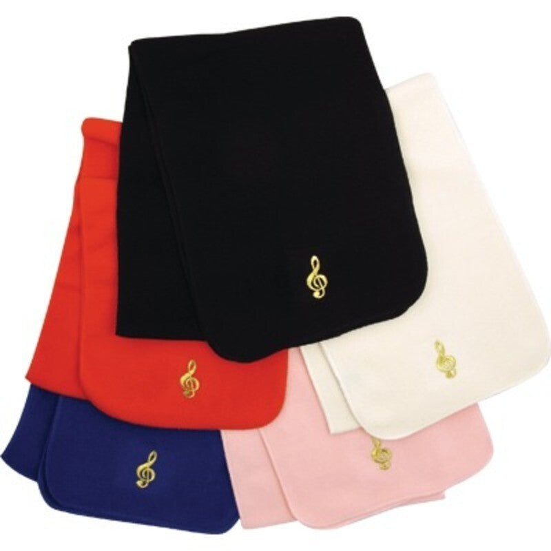 Fleece Scarf G Clef Black