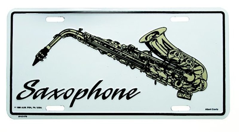 Licence Plate Saxophone