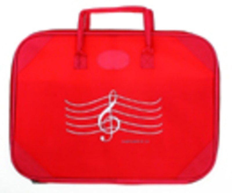 Briefcase G Clef Red