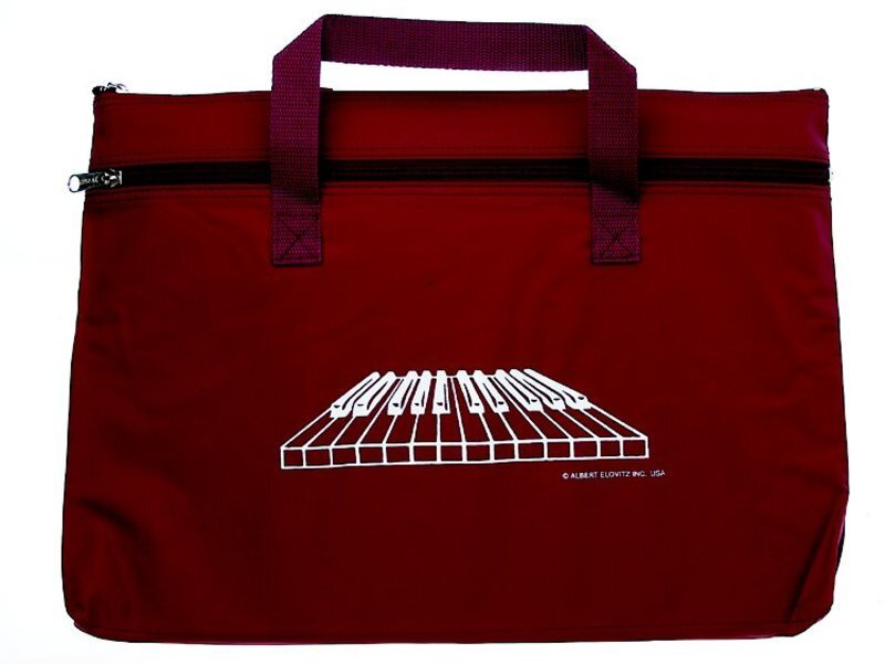 Double Zipper Portfolio Keyboard Maroon