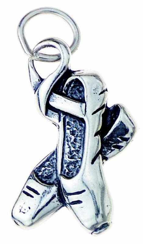 Sterling Silver Charm Ballet Slippers