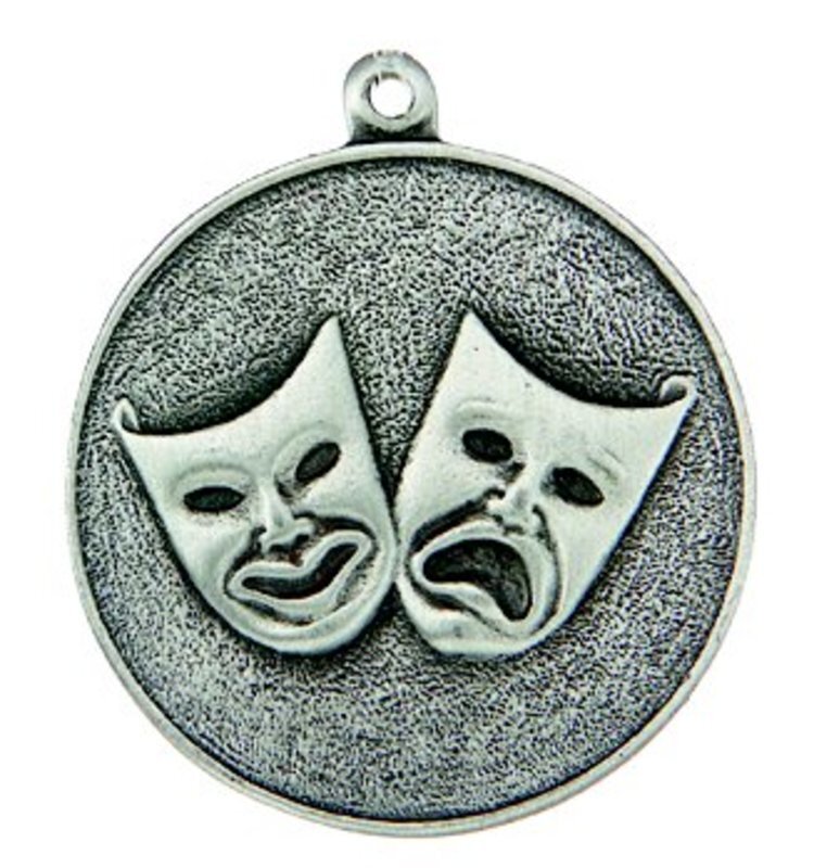 Keychain Pewter Comedy Tragedy