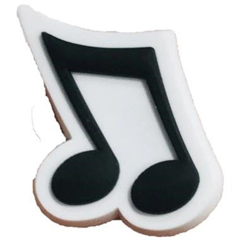 Double Quaver Black/White Croc Shoe Charm