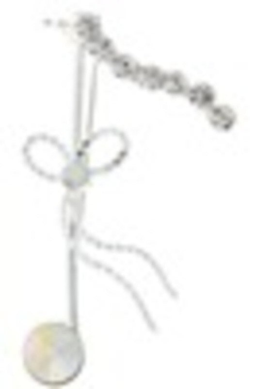 Rhinestone Brooch 8th Note