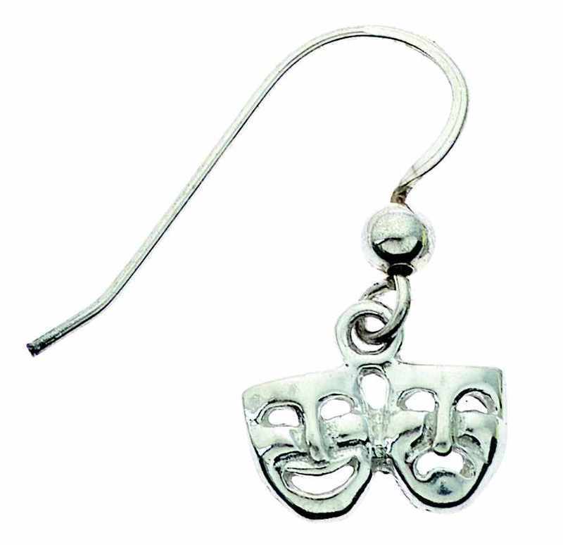 Sterling Silver Earring Comedy Tragedy