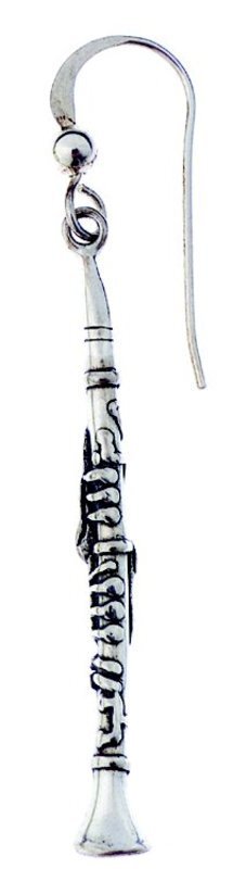 Sterling Silver Earring Clarinet