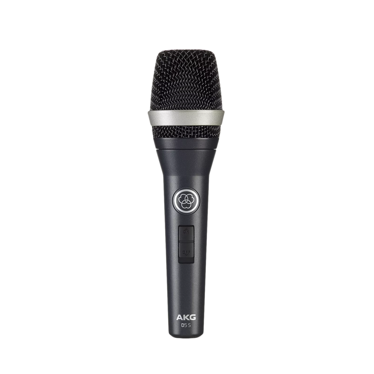 AKG D-5S Dynamic Supercardioid Vocal Microphone with Switch - Crisp Sound, Dual Shock Mount, Ideal for Live Performance