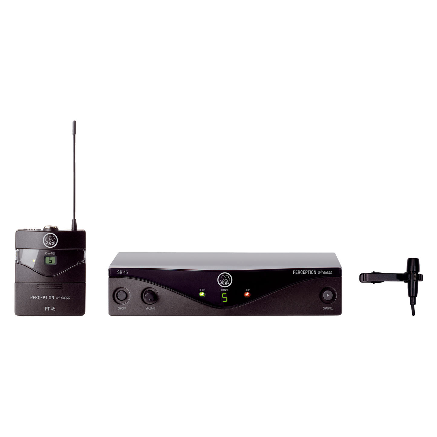 AKG PW45PRES Wireless Presenter Set with CK99 Lavalier Microphone, Professional SR45 Receiver, XLR & 1/4" Outputs, Easy Setup