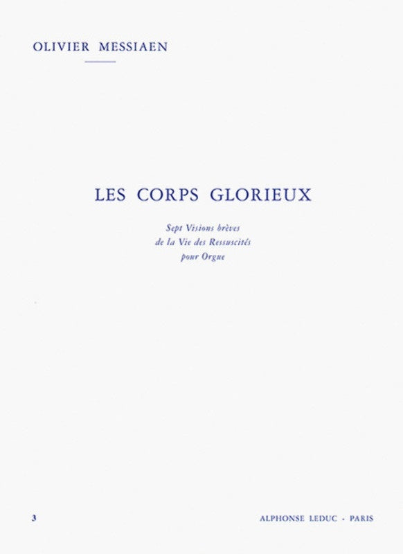 Messiaen - Les Corps Glorieux Vol 3 For Organ (Softcover Book)