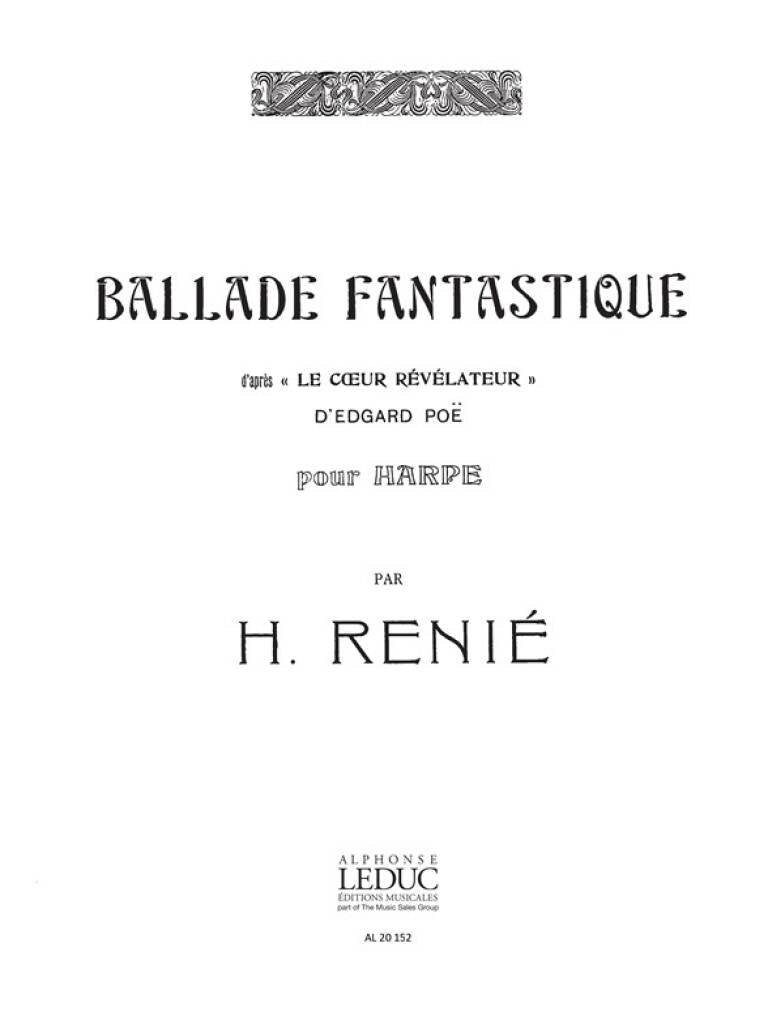 Renie - Ballade Fantastique For Harp (Alphonse Leduc)