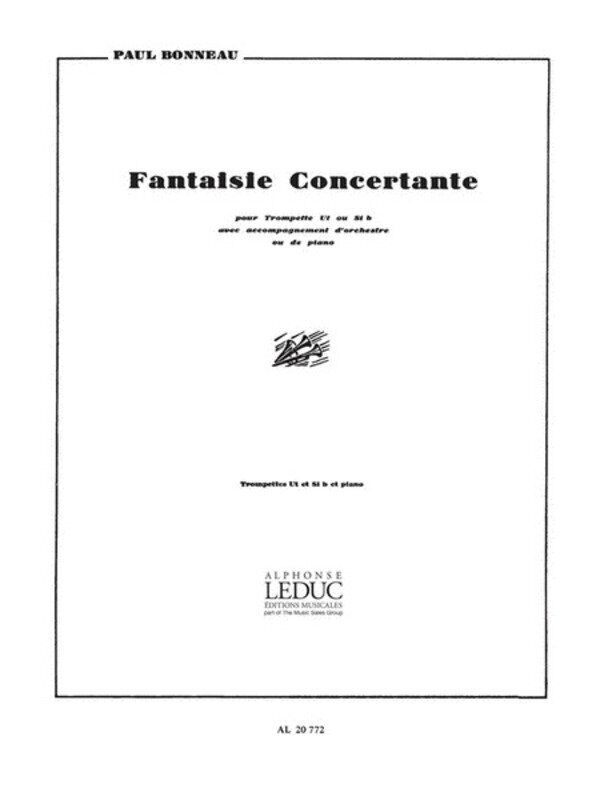 Bonneau Fantasie Concertante for Trumpet and Piano, 96 Pages, Alphonse Leduc