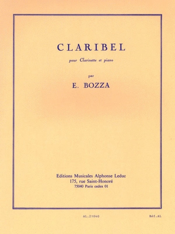 Claribel B Flat clarinet/Piano (Softcover Book)