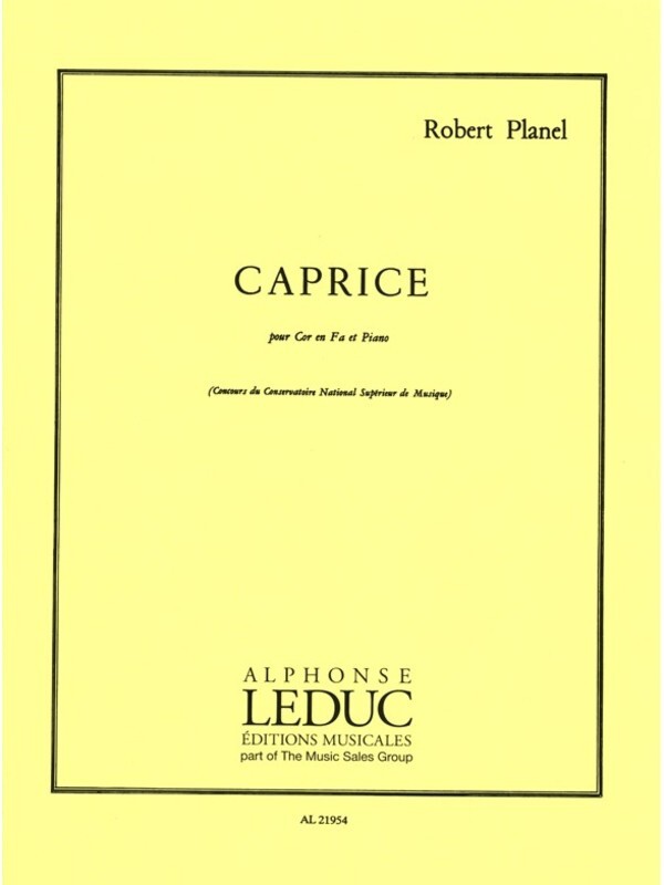 Planel - Caprice For Horn/Piano (Softcover Book)