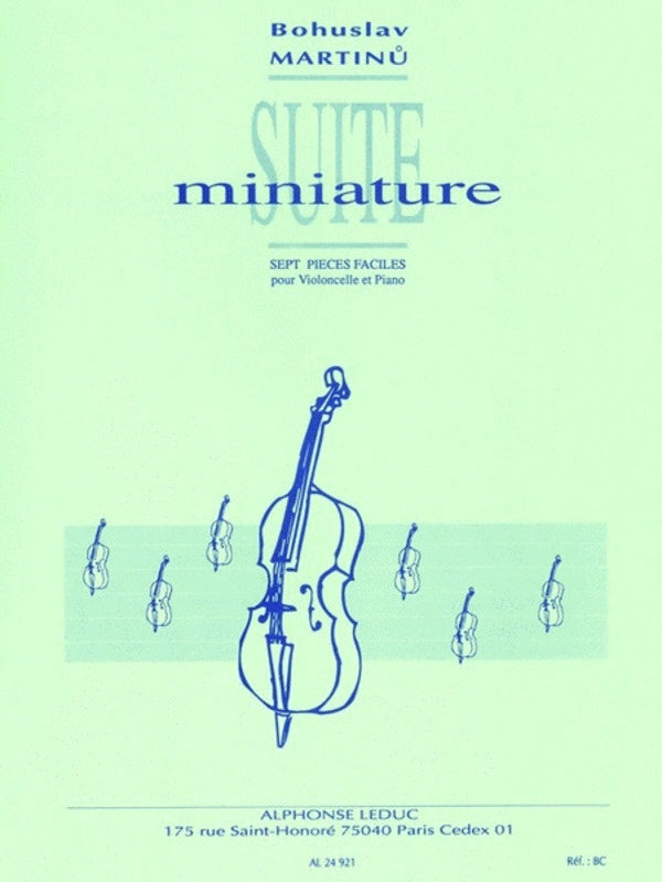 Martinu - Miniature Suite For Cello/Piano (Softcover Book)