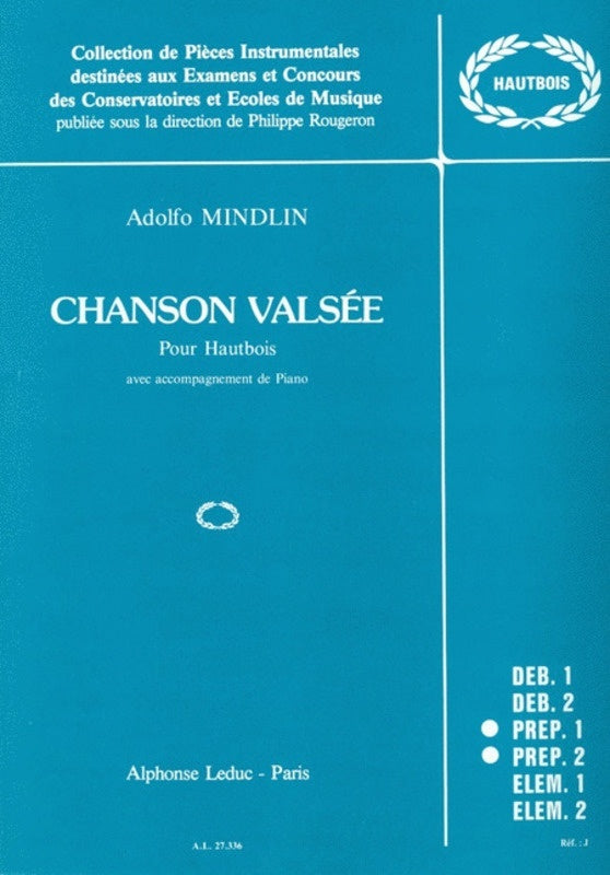 Mindlin - Chanson Valsee For Oboe/Piano (Softcover Book)