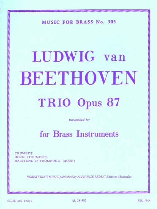 Trio C Major For Concert Brass Op 87 Score/Parts (Softcover Book)