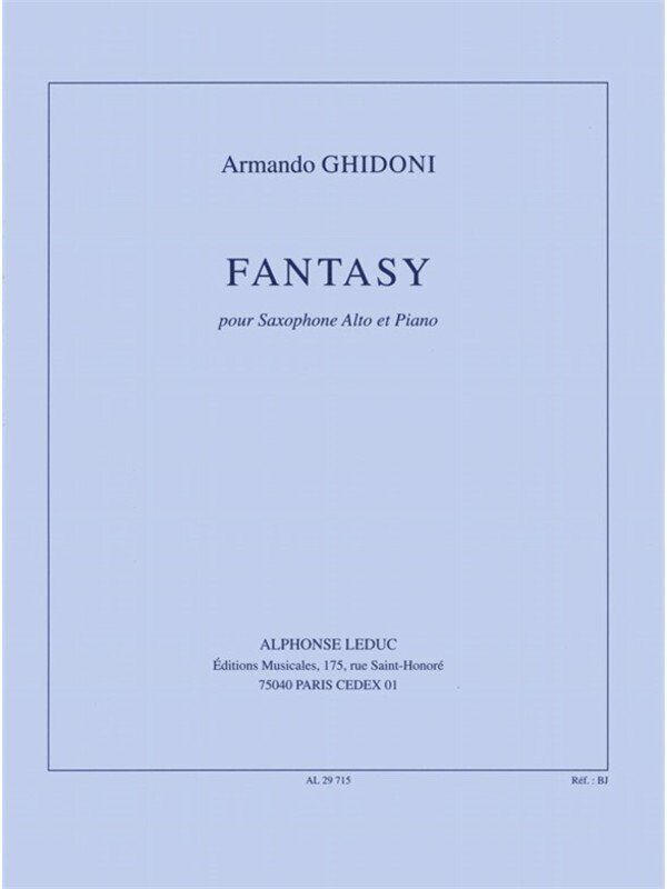 Ghidoni - Fantasy for Alto Saxophone/Piano