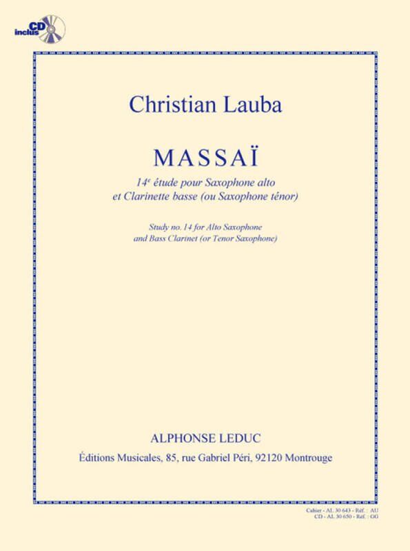 Lauba - Massia Study No 14 for Alto Sax/Bass Clarinet BK/CD