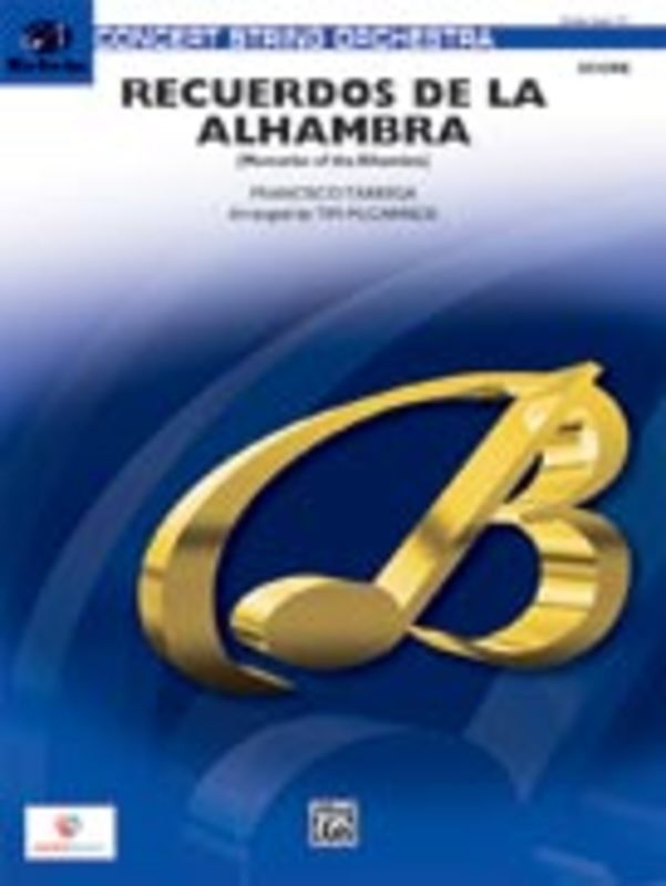Recuerdos De La Alhambra Arr Mccarrick So Score/Parts