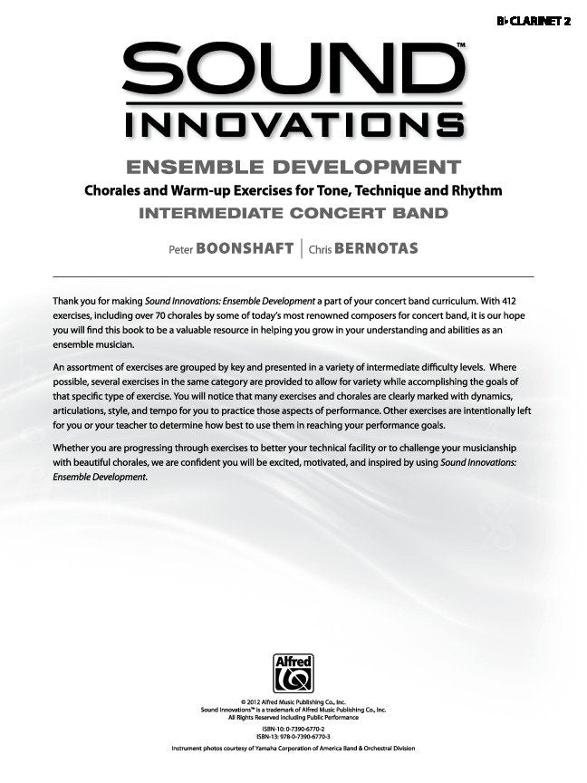 Sound Innovations for Concert Band: Ensemble Development — Clarinet 2 (Alfred Music)