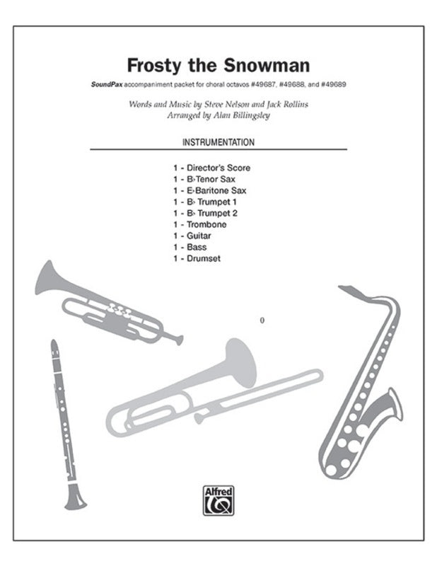 Frosty The Snowman Instrumental Parts Set of Parts