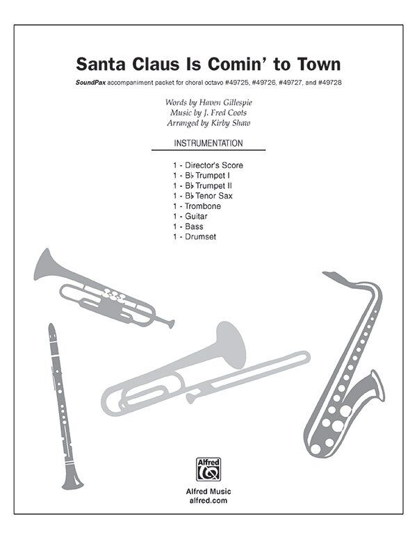 Santa Claus Is Comin' to Town Instrumental Parts by Kirby Shaw
