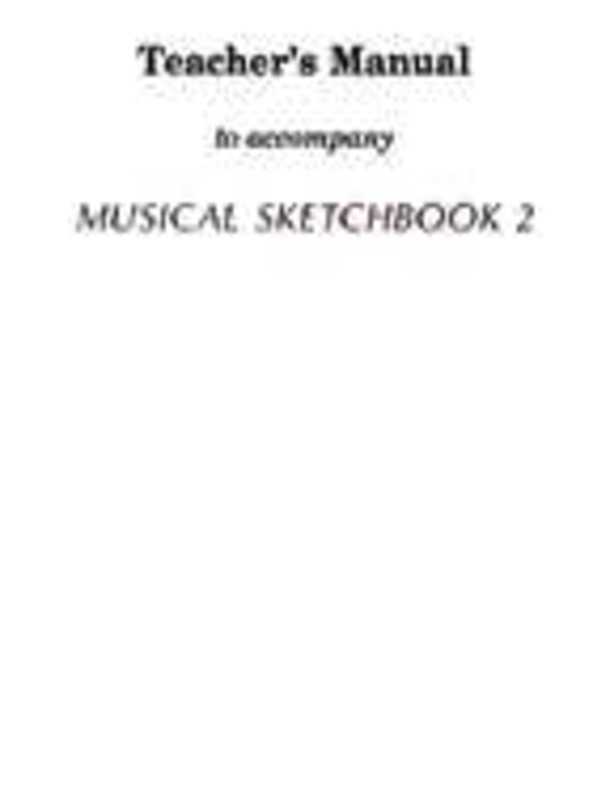 Threshold To Music Sketchbook Book 2 Manual